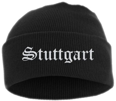 Stuttgart Umschlagmütze - Altdeutsch - Bestickt - Mütze mit breitem ...
