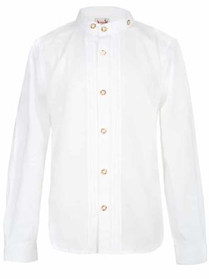 Trachtenhemd Leon junior weiß - Größe: 110-116