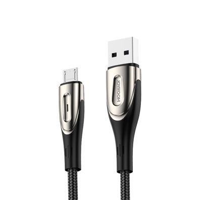 USB-A - Micro-USB-Kabel Joyroom - Schnellladekabel mit Ladeanzeige Schwarz