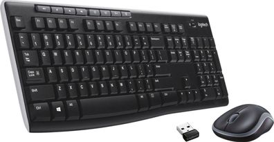 Logitech MK270 Kabelloses Tastatur-Maus-Set, 2.4 GHz Wireless Verbindung Deutsches...