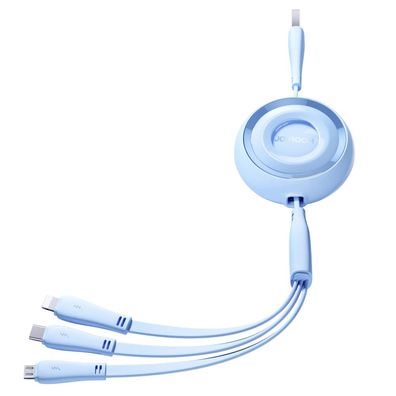 Joyroom S-A40 Colourful Series 3in1 einziehbares Kabel USB-A auf USB-C / Apple ...
