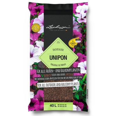 Lechuza® Zubehör Pflanzsubstrat UNIPON für Außen- und Balkonpflanzen - 40 Liter