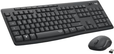 Logitech MK295 kabelloses Tastatur-Maus-Set mit SilentTouch-Technologie, USB-Empfä...