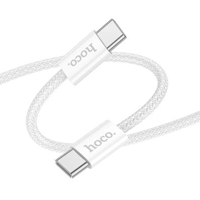 HOCO Ladekabel / Datenkabel USB Typ C auf USB Typ C Weiß Schnellladekabel