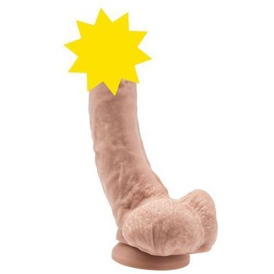 Realistischer Dildo, künstlicher Penis mit Hoden und Saugnapf.