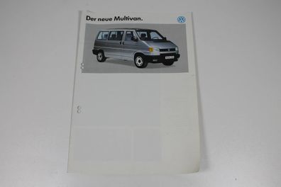 Original Prospekt VW T4 Multivan Dezember 1991 Broschüre