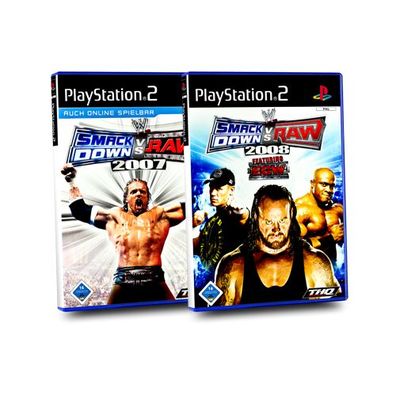 PlayStation 2 Spiele Bundle : WWE SMACK DOWN Smackdown VS RAW 2007 + 2008 - 2 ...