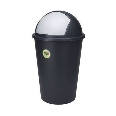 Abfalleimer Mülleimer mit Deckel anthrazit 50 L Müllbehälter Biomülleimer Modern Deko