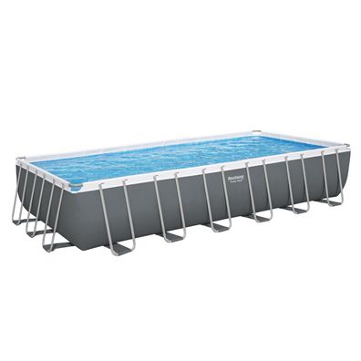 Power Steel™ Solo Pool ohne Zubehör 732 x 366 x 132 cm, grau, eckig
