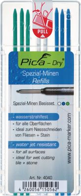 Minenset Pica-Dry 3x blau,2x weiß,3x grün wasserstrahlfest 8 Minen/ Set