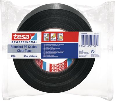 Gewebeband tesaband® Stand.4688 schwarz L.50m B.50mm Rl. TESA
