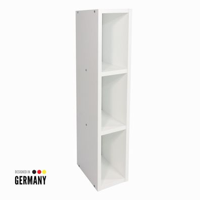 Puckdaddy Stauraumregal Lasse 19x30x93 cm in Weiß passend zu IKEA Hemnes Kommode Kind