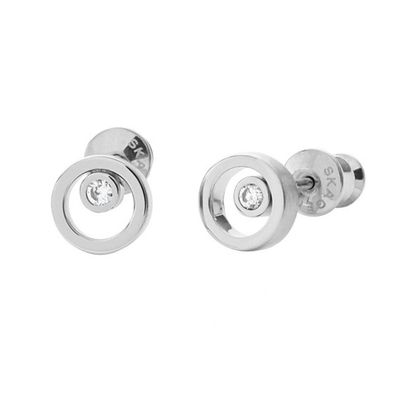 Women steel earrings with crystal SKJ0836040
