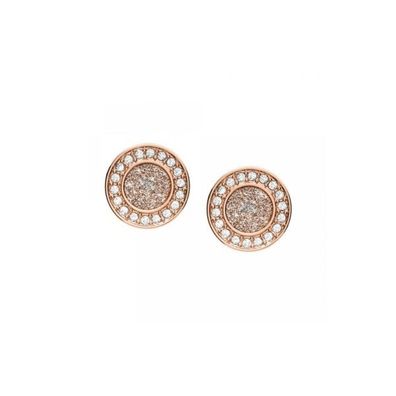 Glittering bronze earrings JF03263791