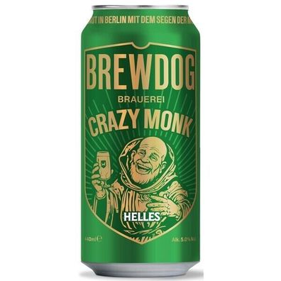 Brewdog Dominikaner Crazy Monk 5 % Vol. 0,5 L Dose, 24er Pack Einweg-Pfand