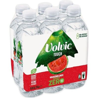 6 Flaschen Volvic Touch Zero Wassermelone inc. 1,50€ EINWEG a 0,75 L