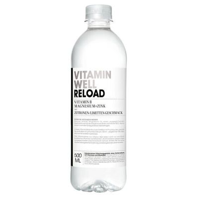 12 Flaschen Vitamin Well Reload a 500ml inc. EINWEG Pfand Erfrischungsgetränk