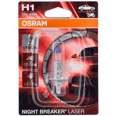 Osram H1 Night-Breaker Laser 12V 55W Xenon Look Effekt Halogen-Birnen Lampe