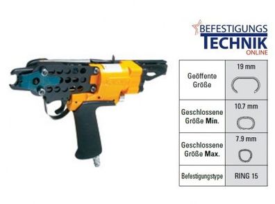 Bostitch SC7B-E 32mm Nase Druckluft Ringzange für Ringklammern Ring15 KL-96