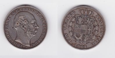 1 Taler Silbermuenze Mecklenburg Schwerin 1864 A (119495)