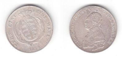 1 Taler Silber Muenze Sachsen Friedrich August 1818 I.G.S