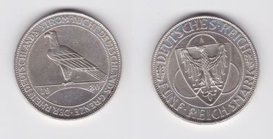 5 Mark Silber Münze Weimarer Republik Rheinstrom 1930 A (135223)