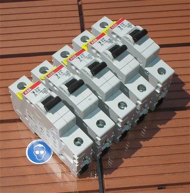 5x Leitungsschutzschalter LS Automat Sicherung C6 A Ampere ABB S201 4016779464000