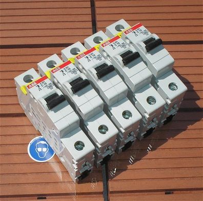 5x Leitungsschutzschalter LS Automat Sicherung C10 A Ampere ABB S201 4016779464208