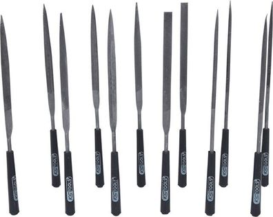 KS Tools 140.3050 Nadelfeilen-Satz mit Kunststoffheft, 12-tlg