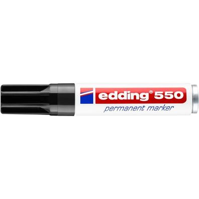 Edding 550 Permanent-Marker schwarz Rundspitze 3-4 mm Filzstift nachfüllbar