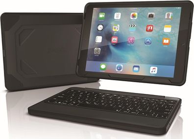 ZAGG Schutzhülle Outdoor Folio Tastatur passend für iPad Pro 9.7 QWERTY schwarz