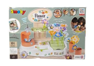 Smoby - Kreativ-Set Flower Market - Bastelset zur Herstellung von Stoffblumen *
