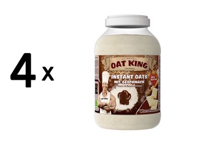 4 x LSP Oat King Instant Flavoured Oats (4000g) White Chocolate