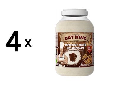 4 x LSP Oat King Instant Flavoured Oats (4000g) Cookies and Cream