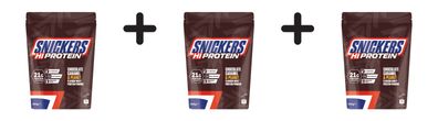 3 x Mars Protein Snickers Protein Powder (455g) Chocolate, Caramel and Peanut