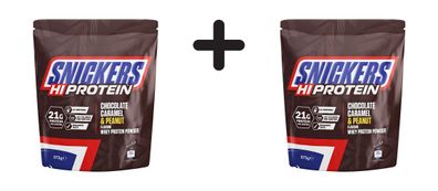 2 x Mars Protein Snickers Protein Powder (875g) Chocolate, Caramel and Peanut
