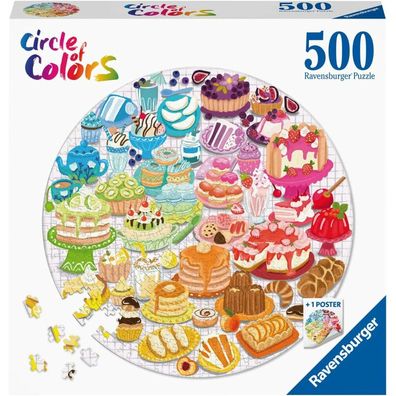 Ravensburger Rundpuzzle Kreis der Farben: bunte Desserts 500 Teile