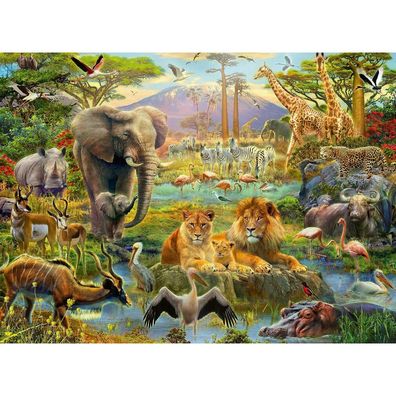 Tiere der Savanne Puzzle, 200Stück. XXL