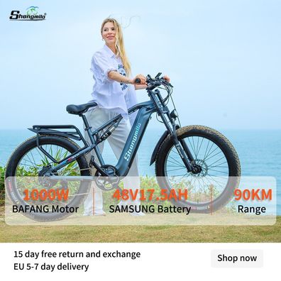 Shengmilo MX05 Herren-Elektrofahrrad, 48 V 17,5 Ah Samsung-akku, abnehmbar, Grau