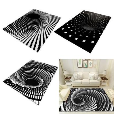 Nicht Slip 3D Illusion Bereich Teppiche Lange Flur Runner Teppich Waschbar