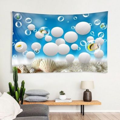 3D Effekt Wandteppich Unterwasserwelt Foto Hintergrund Vorhang Wand Kunst Tuch