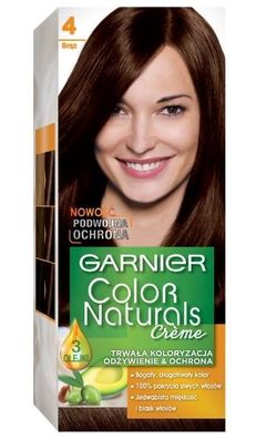 Garnier Color Naturals Haarfarbe Mittelbraun - Farbcreme mit 100% Grauabdeckung