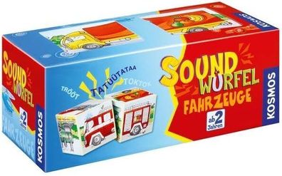 KOSMOS 697372 Soundwürfel Fahrzeuge, Lernspielzeug mit Geräuschen, für Kinder