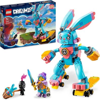 LEGO DREAMZzz Izzie und ihr Hase Bunchu Set, Baubares Kaninchen-Spielzeug Kinder
