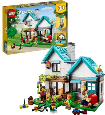 LEGO Creator 3-in-1 Gemütliches Haus Set Modellbausatz, Spielzeug für Kinder