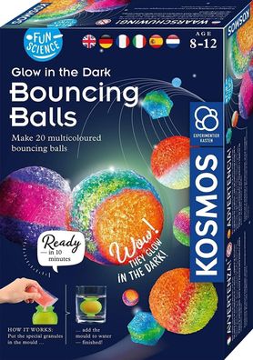 KOSMOS 616656 Fun Science - Bouncing Balls Nachtleuchtende Flummi Power, Bälle