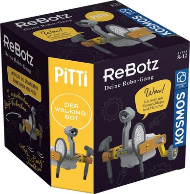 KOSMOS 602581 ReBotz - Pitti der Walking-Bot, Mini-Roboter zum Bauen, Spielen