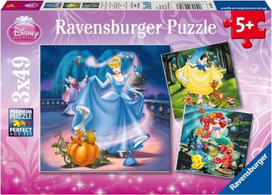 Ravensburger Kinderpuzzle - 09339 Schneewittchen, Aschenputtel, Arielle - Puzzle