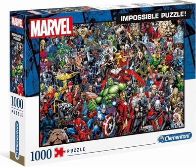 Clementoni 39411 Marvel Universe – 1000 Teile, Impossible Puzzle, Superhelden