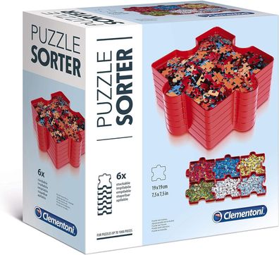 Clementoni 37040 Puzzle Sortierer, praktische Aufbewahrung für Puzzleteile